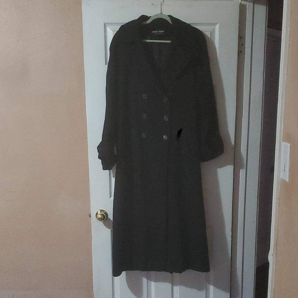 Albert Nipon Black Coat with Gold Label
